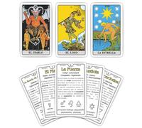 ARCANIA Tarot facile pour débutants avec instructions pour apprendre de manière simple et rapide. Comprend des mots-clés, des signes du zodiaque, des planètes et les 4 éléments