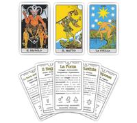 ARCANIA Tarot facile pour les débutants en italien avec instructions pour apprendre de manière simple et rapide. Contient des mots clés, du zodiaque, des planètes et 4 éléments