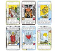 ARCANIA - Tarot pour Débutants en Italien, avec Définitions simples, Mots-clés, Zodiaque, Chakra, Numérologie, Oui ou Non et Symbologie d'arrière-plans