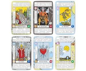 ARCANIA - Tarot pour Débutants en Italien, avec Définitions simples, Mots-clés, Zodiaque, Chakra, Numérologie, Oui ou Non et Symbologie d'arrière-plans