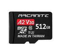 ARCANITE 512GB microSDXC Memory Card with Adapter - A2, UHS-I U3, V30, 4K, C10, Micro SD - AKV30A2512