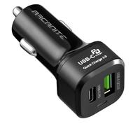 ARCANITE Chargeur de Voiture 45 W Rapide Double Port USB - USB-C PD3.0 (27 W), USB-A QC3.0 (18 W), Premium+