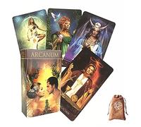 Arcanum Tarot Oracle Cartes, avec Sac de Rangement en Velours,Arcanum Tarot Oracle Cards