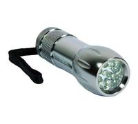 Arcas 9 LED lampe de poche avec 3 piles AAA - argent NEUF Camelion
