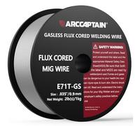 ARCCAPTAIN Fil fourré 0,9 mm 1 kg E71T-GS MIG pour poste à souder sans gaz MIG/MAG FLUX avec TÜV testé, Bobine de fil de 100 mm avec mandrin de 20 mm
