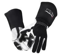 ARCCAPTAIN Gants de soudeur : Cuir de chèvre de haute qualité, dextérité, confort et gants Tig robustes pour la protection au travail