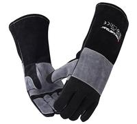 ARCCAPTAIN Gants de soudeur Gants de barbecue Résistance à la chaleur/au feu de 932 ℉ pour travail de protection pour Stick, Mig, Forge, BBQ, barbecue, cheminée, dos et cuisinière
