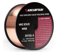 ARCCAPTIAN ER70S-6 MIG Fil de soudage à gaz de protection 0,8 mm 1 kg pour machine à souder MIG/MAG Fil de soudure certifié TÜV D100-1 kg