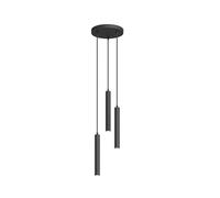 Arcchio LED Suspension Franka (Moderne) en Noir Aluminium e. a. pour Salon & Salle à manger (à 3 lampes,), lampe plafonnier suspension