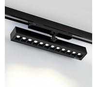 Arcchio Millay Projecteur LED sur rail noir 4000K, noir, Bureau, Aluminium, Moderne