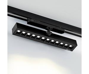 Arcchio Millay Projecteur LED sur rail noir 4000K, noir, Bureau, Aluminium, Moderne