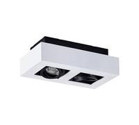 Arcchio Plafonnier Vince à intensité variable (Moderne) en Blanc Aluminium e. a. pour Couloir (à 2 lampes, GU10), Luminaire Plafonnier, Lampe Plafond, Eclerage Eclairage Interieur