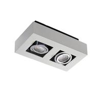 Arcchio Plafonnier Vince à intensité variable (Moderne) en Blanc Aluminium e. a. pour Couloir (à 2 lampes, GU10), Luminaire Plafonnier, Lampe Plafond, Eclerage Eclairage Interieur