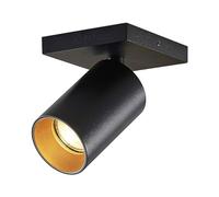 Arcchio Spot Brinja à intensité variable (Moderne) en Noir Aluminium e. a. pour Couloir (1 lampe,à GU10), Lampe encastrable plafonnier applique