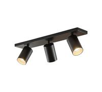 Arcchio Spot Brinja à intensité variable (Moderne) en Noir Aluminium e. a. pour Couloir (à 3 lampes, GU10), Lampe encastrable, plafonnier, applique