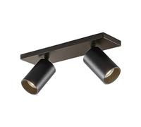 Arcchio Spot Brinja à intensité variable (Moderne) en Noir Métal e. a. pour Couloir (à 2 lampes, GU10), Lampe encastrable, plafonnier, applique