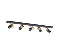 Arcchio Spot Evaro à intensité variable (Moderne) en Noir Métal e. a. pour Salon & Salle manger (à 5 lampes, GU10) Lampe encastrable plafonnier applique