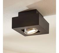 Arcchio spot Vince, 14 x cm, noir, métal, GU10 VINCE Arcchio, dimmable, noir, Couloir, Aluminium, Moderne, Spot