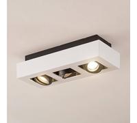 Arcchio spot Vince, 36 cm, 3 lampes, blanc/noir, GU10 VINCE Arcchio, dimmable, blanc, Cuisine, Aluminium, Moderne, Spot