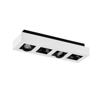 Arcchio Spot Vince à intensité variable (Moderne) en Blanc Aluminium e. a. pour Cuisine (à 4 lampes, GU10) Lampe encastrable plafonnier applique