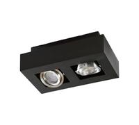 Arcchio Spot Vince à intensité variable (Moderne) en Noir Aluminium e. a. pour Couloir (à 2 lampes, GU10) Plafonnier lampe