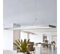 Arcchio suspension LED Dorean, argenté, métal, 120cm Dorean Arcchio, dimmable, gris, Bureau, Métal, Moderne