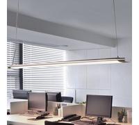 Arcchio suspension LED Vinca, 120 cm, 3.450 lm, 4.000 K Vinca, gris, Bureau, Matière Plastique, Moderne