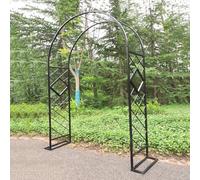 Arceau à Rosiers pour Plante Grimpantes, Large Arche de Jardin Support avec Cadre en Acier, pour Plantes Grimpantes,Pergola De Gloriette Fer Forge, Résistant Aux Intempéries (Couleur : Noir, Taille