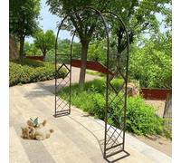 Arceau à Rosiers pour Plante Grimpantes, Large Arche de Jardin Support avec Cadre en Acier, pour Plantes Grimpantes,Pergola De Gloriette Fer Forge, Résistant Aux Intempéries (Couleur : Brun, Taille