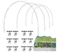 Arceau de Jardin,Arceau Réglable pour Planches Surélevées - Arceaux Courbés Portables Antirouille Support de Protection pour Cultures Extérieur Oiseaux Légumes Gazon
