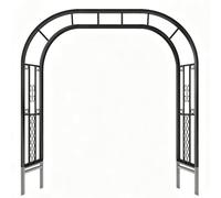 Arceau De Jardin Arche De Jardin pour Plantes Grimpantes, Support De Croissance en Métal Arche Mariage 220cm 260cm 300cm 340cm pour Décorer L'Entrée, Le Chemin Et Les Fêtes(Noir,260cm X 230cm)