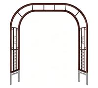 Arceau De Jardin Arche De Jardin pour Plantes Grimpantes, Support De Croissance en Métal Arche Mariage 220cm 260cm 300cm 340cm pour Décorer L'Entrée, Le Chemin Et Les Fêtes(Brun,260cm X 230cm)