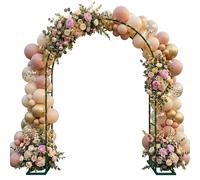 Arceau de Jardin en Métal, Arche à Rosiers et Tuteur Treillis pour Plantes Grimpantes, 120x220cm 200x230cm Gloriette Pergola Extérieure pour Décoration de Mariage(Vert,W140XH230CM)