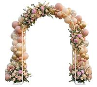 Arceau de Jardin en Métal, Arche à Rosiers et Tuteur Treillis pour Plantes Grimpantes, 120x220cm 200x230cm Gloriette Pergola Extérieure pour Décoration de Mariage(Blanc,W180XH220CM)