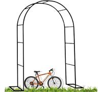 Arceau de Jardin en Métal Noir Antirouille, Treillis Facile à Assembler pour Rosier Grimpant & Clématite, Portique Décoration Patio Extérieur Balcon Jardin, Structure Acier Durable,W240*H220cm