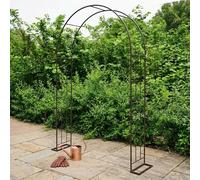 Arceau De Jardin Métallique, Arche De Rose en Tube 19mm Galvanisé avec Pieds, Support pour Plante Grimpante Extérieur, Déco Mariage Et Pergola(Green,180x240cm)
