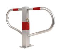 Arceau de parking STIER, rabattable, avec cadenas à cylindre, 2 clés, robuste, acier galvanisé, verrouillage aisé
