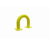 Arceau de protection acier Ø76mm VISO - jaune - 375 x 350 mm - platine de fixation 4 trous 160 x 140 mm - BAR37NJ
