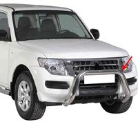 Arceau de protection avant pour Mitsubishi Pajero 2015-2021 ø76mm acier argenté