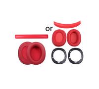 Arceau en cuir et coussinets d'oreillettes en mousse compatibles avec casque Edifier W800BT, rouge