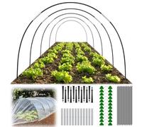 Arceau pour Serre Tunnel,Tunnel Jardin Potager,Arceaux Serre de Jardin,Arceau de Jardin,Kit Cerceau de Jardin pour Serre,Cadre pour Serre de Jardin,Clips pour Serre,Tunnel de Culture pour Plantes