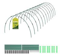 Arceau Tunnel de Forçage, Arceaux pour Serre de Jardin, Kit de Tunnel de Culture pour Potager et Carré Potager, Support de Plante DIY pour Film de Croissance, Filet de Protection et Cloche (40pièces)
