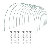 Arceaux de serre fabriqués à partir de fibre résistante à la rouille pour un soutien flexible des plantes et une performance résistante aux intempéries à différentes étapes de croissance (60 pièces)