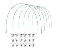 Arceaux de serre pour plantes de jardin - Piquets de support en fibre antirouille pour plates-bandes surélevées et culture en extérieur (vert, 24/36/60 pièces) (36 pièces)