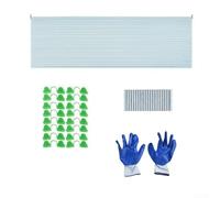 Arceaux de support de serre SML en acier revêtu de plastique en fibre de | Insertion facile du sol avec pointes coniques - Construction résistante aux intempéries pour une utilisation en extérieur