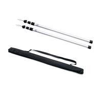 Arceaux De Tente Poteau de tente réglable, tiges de Support de tente, abri de plage, bâche, auvent, poteaux de remplacement, accessoires for tente de Camping et de randonnée(2pcs 230cm Silver)