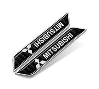 ARCEEN 2pcs Autocollants Emblèmes de Voiture pour Mitsubishi Outlander Pajero, Emblème Tronc Latéral Grille Logo Badge Autocollant, Accessoires de Logo de Décoration de Voiture,B