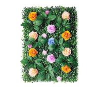 ARCEFT Mur Végétal Simulé Eucalyptus Milan en Plastique Faux Fond De Pelouse Mur De Plante Verte Mur De Fond De Plante Artificielle Gazon Artificiel Mur De Plante Verte Balcon Mur De Gazon