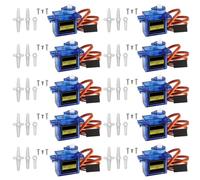 ARCELI 10Pcs 9G Mini Micro Servo Motor pour Hand/RC Robot Arm/Gehen Helicopter Boot Flugzeug Helikopter Auto Fahrzeugmodelle Steuerung mit Kabel, Micro Motor Servos Modellbau für Arduino