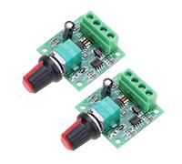 ARCELI 2Pcs 1.8v 3v 5v 6v 7.2v 12v 2A 30W Contrôleur de Vitesse de Moteur à Courant continu Basse Tension PWM 1803BK 1803B Commutateur de Commande réglable